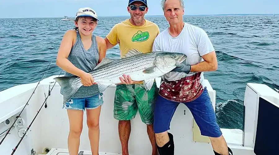 Port Jefferson Striped Bass with Captain Fish